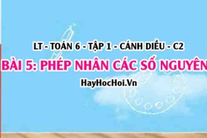 Cách nhân hai số nguyên cùng dấu, nhân hai số nguyên khác dấu? Toán 6 bài 5 cd1c2